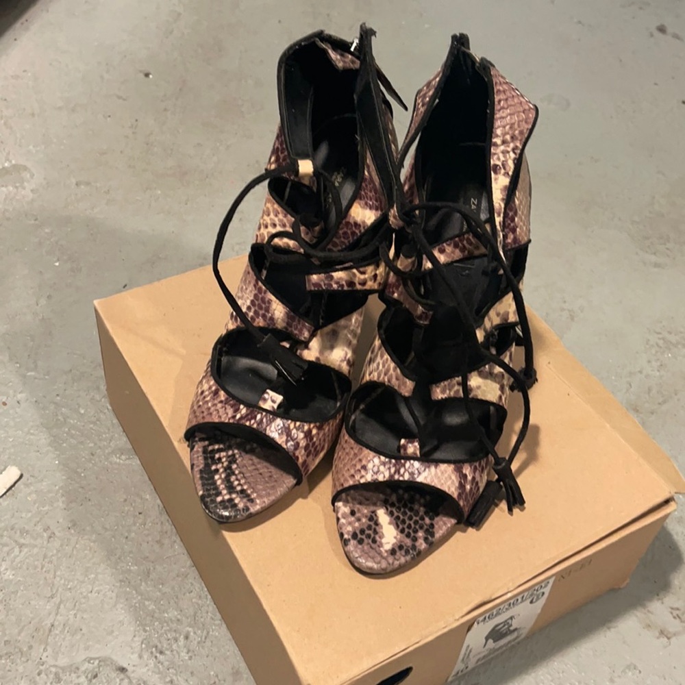 Zara cut out strappy heels